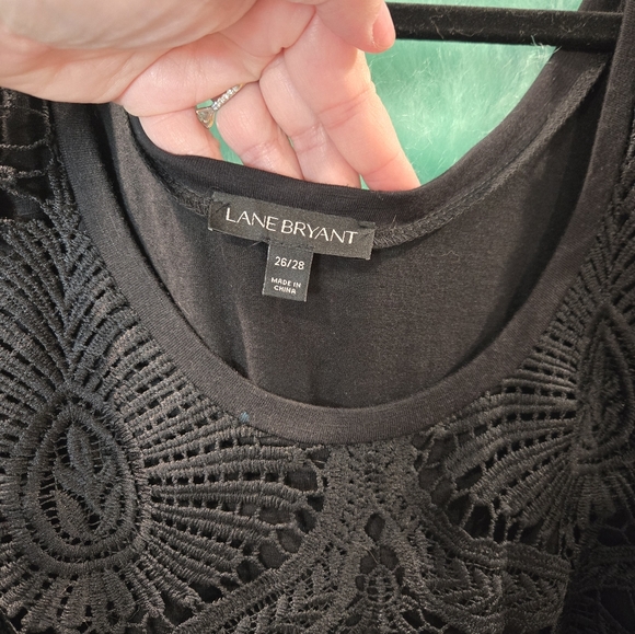 Lane Bryant Black Sleeveless Embroidered, Sleeveless Top Size 26/28 - Picture 9 of 9